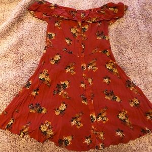 Zara ruffle off shoulder dress